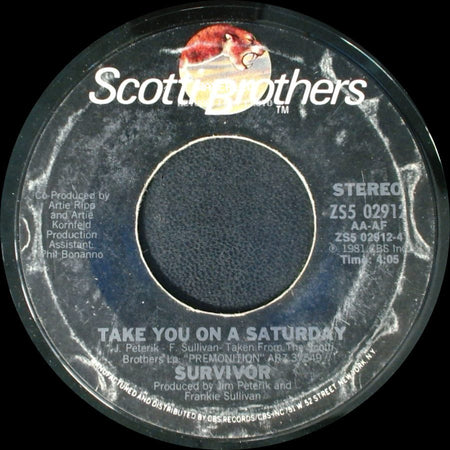 Survivor - Eye Of The Tiger / Take You On A Saturday side B