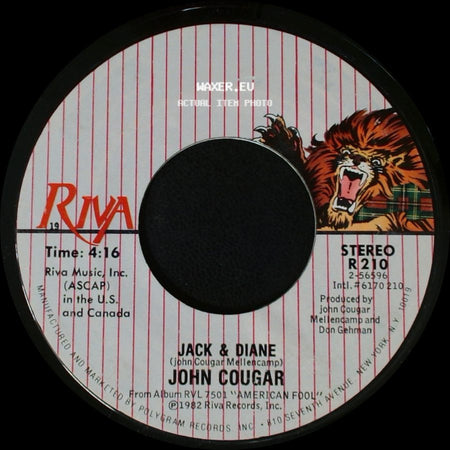 John Cougar - Jack & Diane / Can You Take It side A