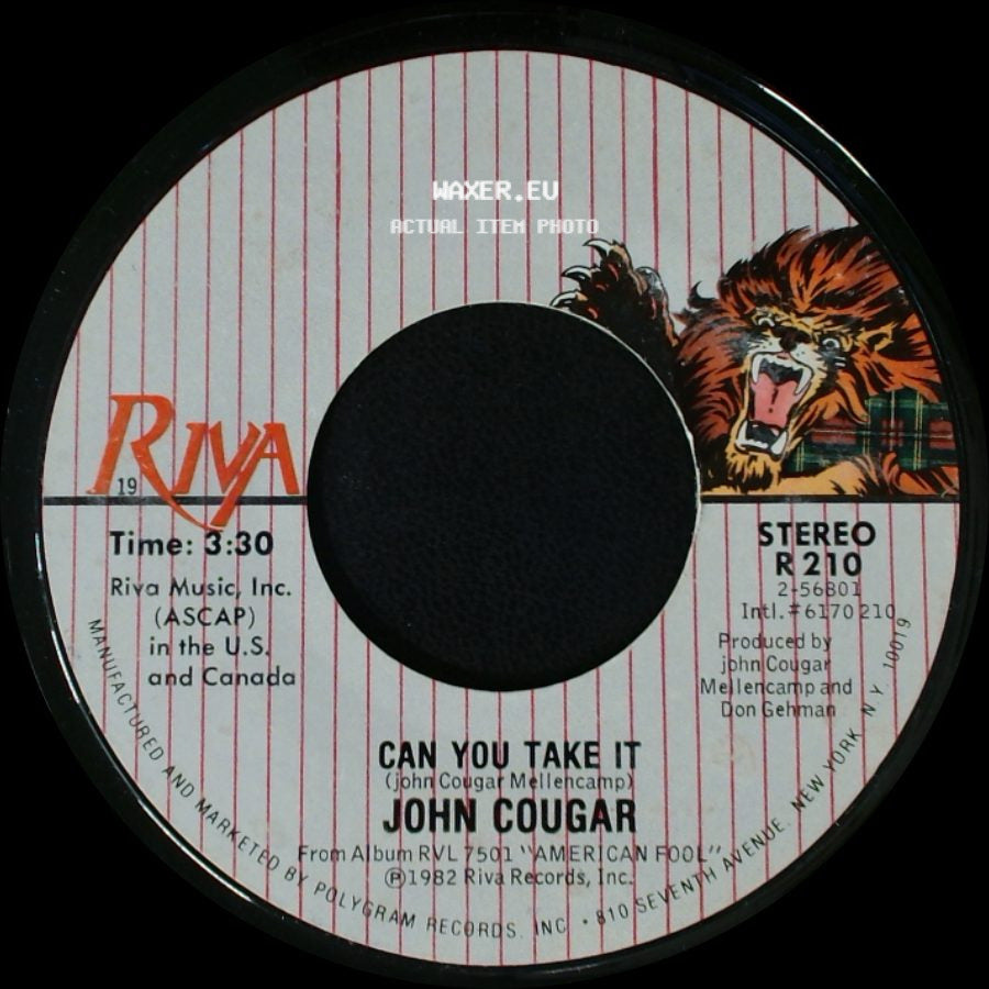 John Cougar - Jack & Diane / Can You Take It side B