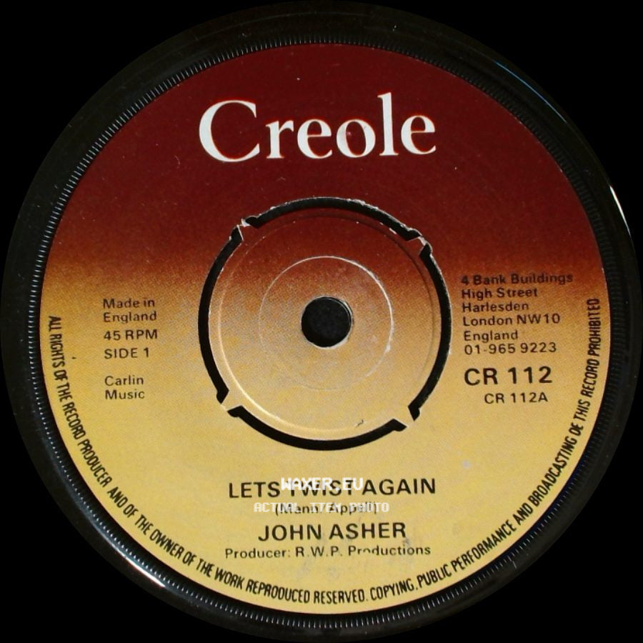 John Asher / The Ashers - Lets Twist Again / Twister side A