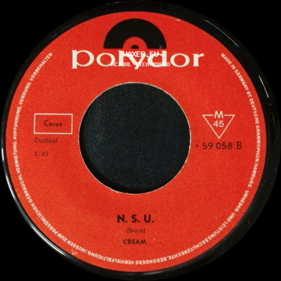 Cream - I Feel Free / N.S.U. side B