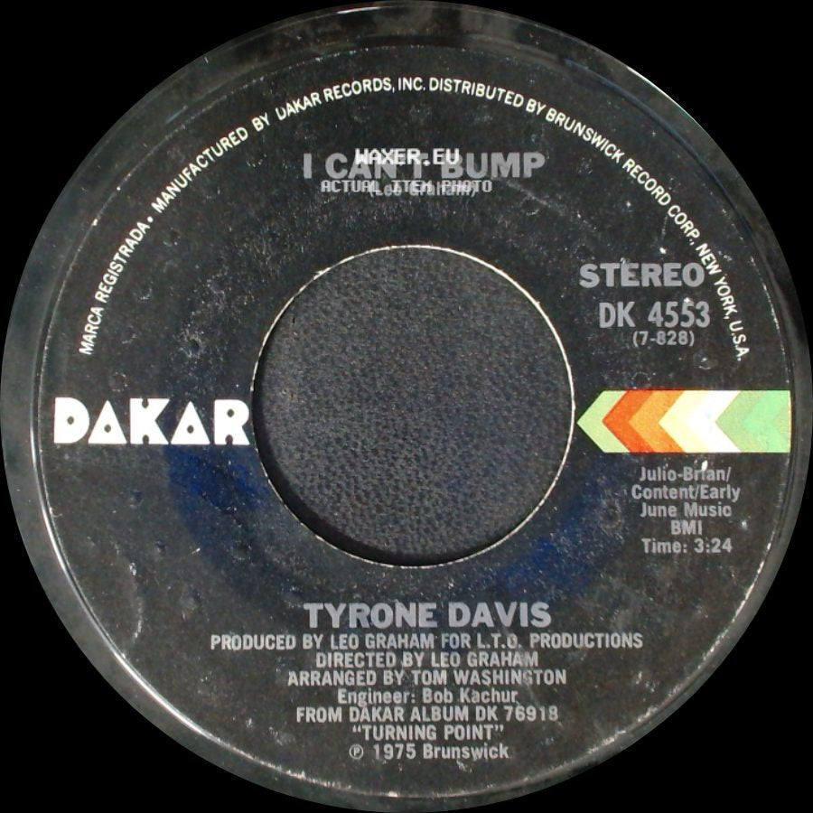 Tyrone Davis - So Good (To Be Home With You) / I Can't Bump side B