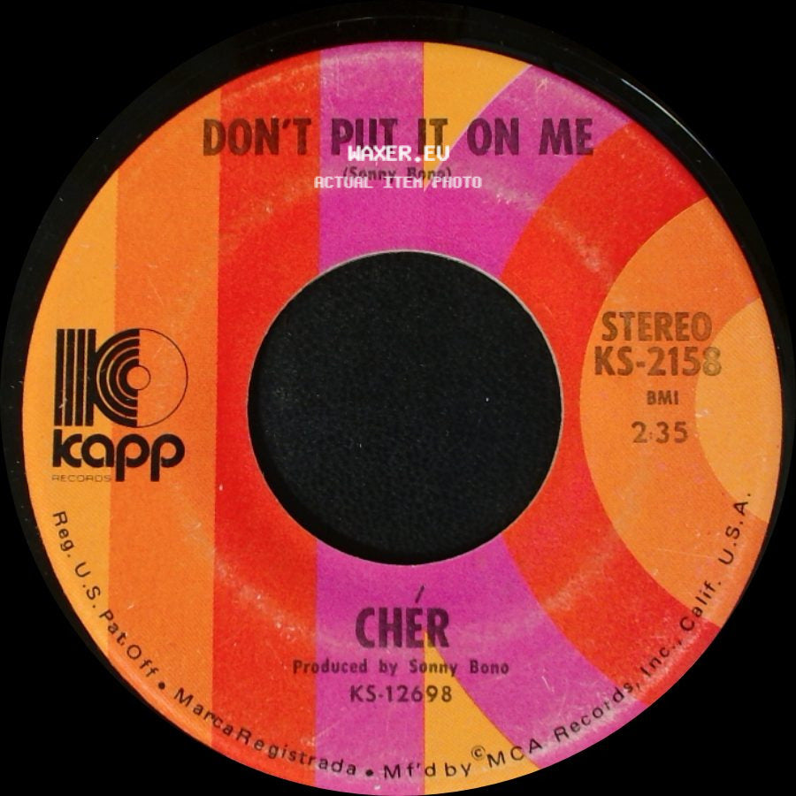 Chér - The Way Of Love / Don't Put It On Me side B