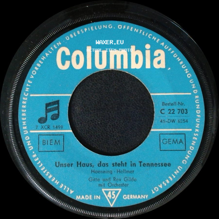 Gitte Und Rex Gildo Mit Orchester / Gitte Und Rex Gildo - Unser Haus, Das Steht In Tennessee / Jetzt Dreht Die Welt Sich Nur Um Dich side A
