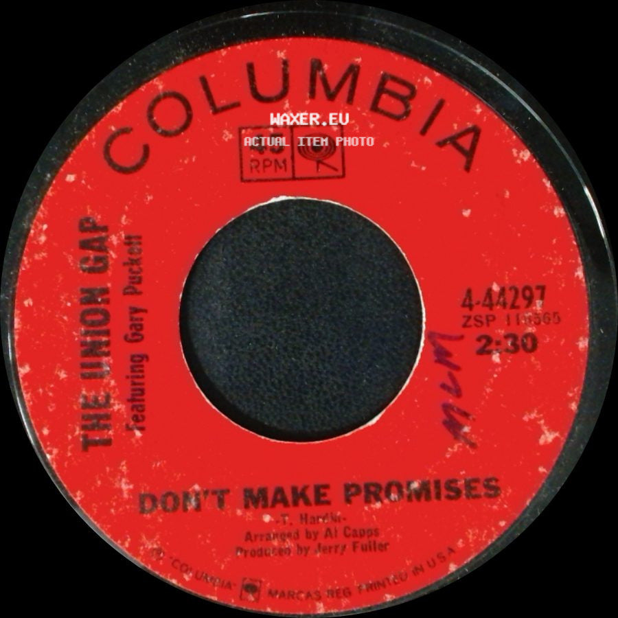 The Union Gap Featuring Gary Puckett - Don't Make Promises / Woman, Woman side A