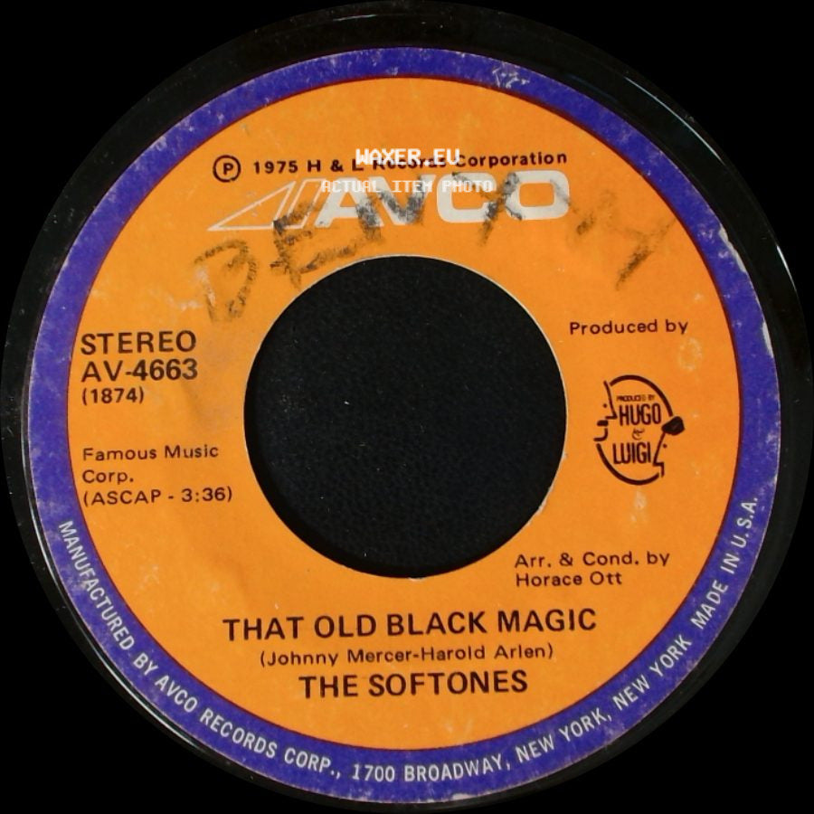 The Softones - That Old Black Magic / Why, Why, Baby side A