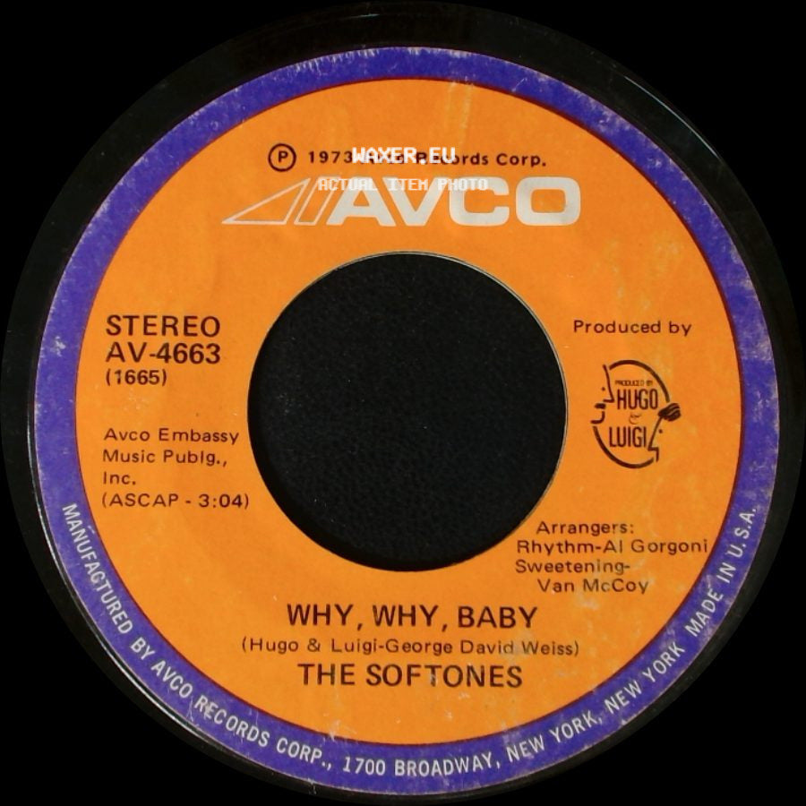 The Softones - That Old Black Magic / Why, Why, Baby side B