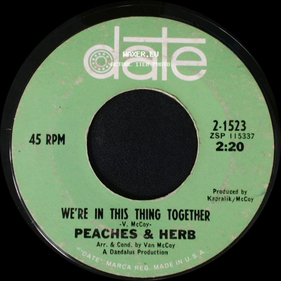 Peaches & Herb - Let's Fall In Love / We're In This Thing Together side B