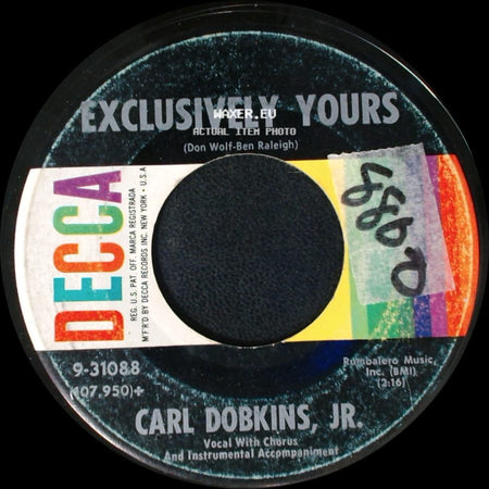 Carl Dobkins, Jr. - One Little Girl / Exclusively Yours side B
