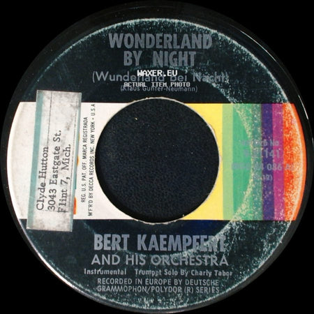 Bert Kaempfert And His Orchestra - Wonderland By Night (Wunderland Bei Nacht) / Dreaming The Blues side A