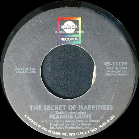 Frankie Laine - The Secret Of Happiness / You Gave Me A Mountain side A