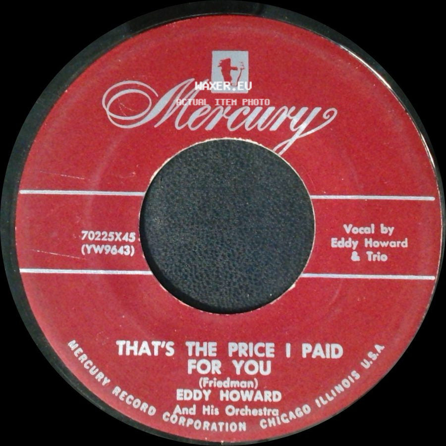 Eddy Howard - Skirts / That's The Price I Paid For You side B