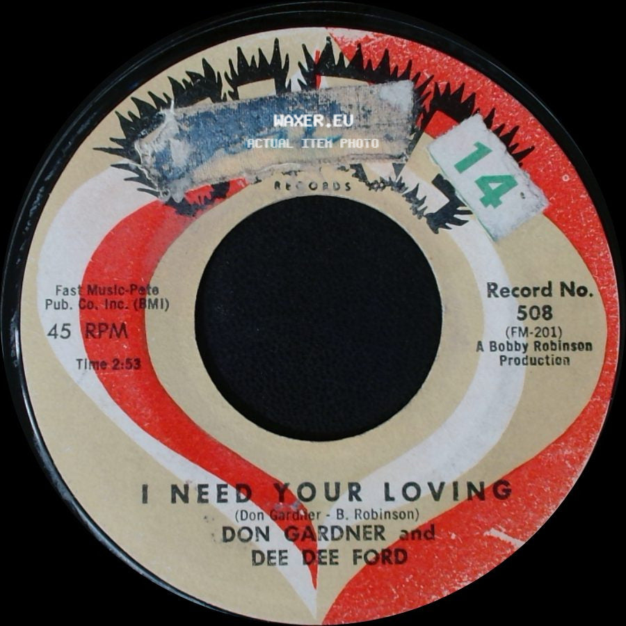 Don Gardner And Dee Dee Ford - Tell Me / I Need Your Loving side B