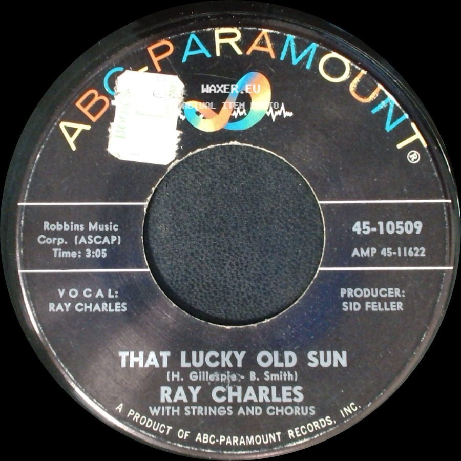 Ray Charles And His Orchestra / Ray Charles - Ol' Man Time / That Lucky Old Sun side B