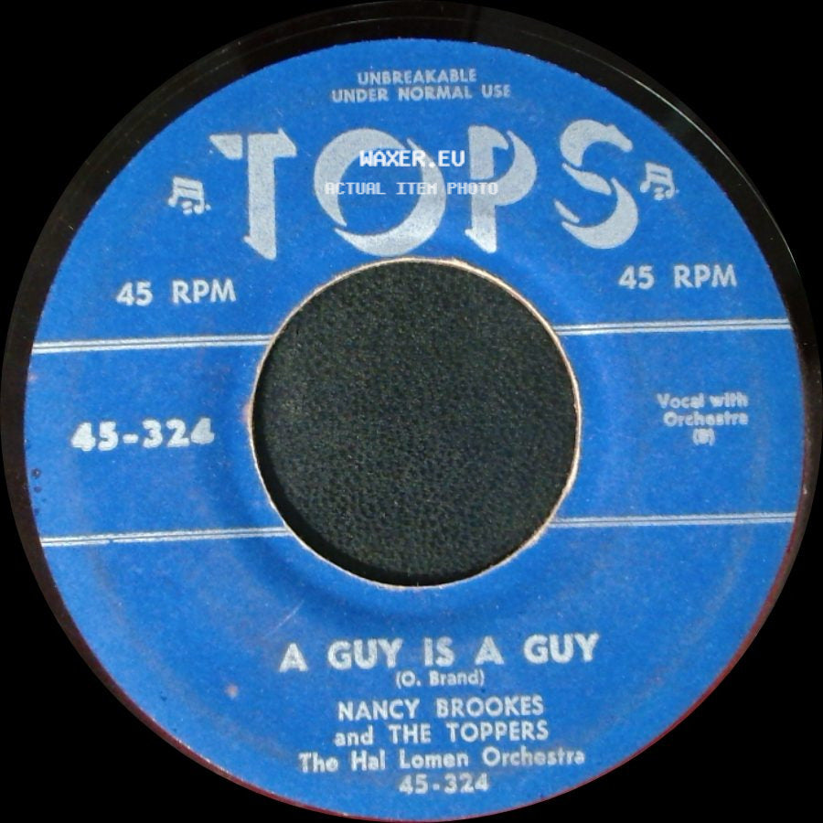 Mimi Martel / Nancy Brookes And The Toppers - Kiss Of Fire / A Guy Is A Guy side B