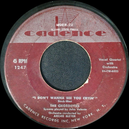 The Chordettes - Mr. Sandman / I Don't Wanna See You Cryin' side B