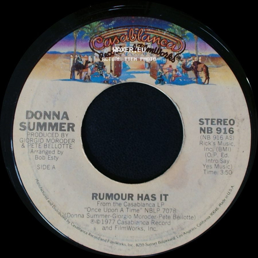 Donna Summer - Rumour Has It / Once Upon A Time side A