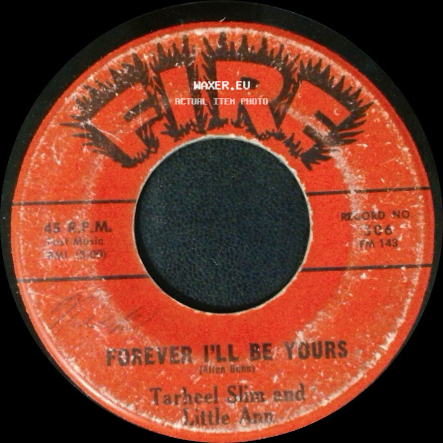 Tarheel Slim And Little Ann - Can't Stay Away From You / Forever I'll Be Yours side B