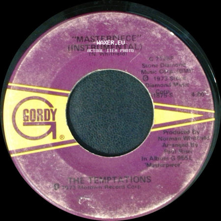 The Temptations - Masterpiece (Vocal) / Masterpiece (Instrumental) side B