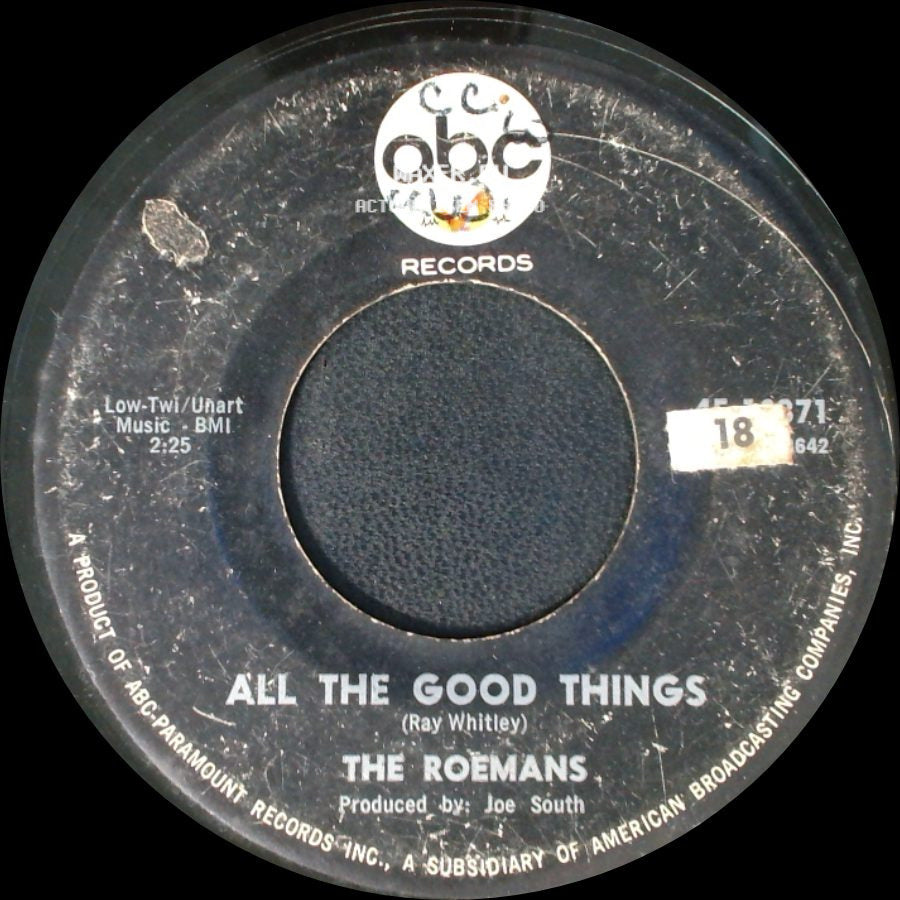 The Roemans - All The Good Things / Pleasing You Pleases Me side A