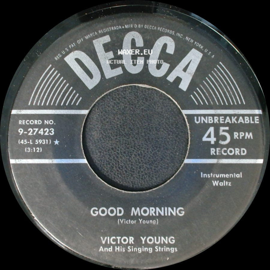 Victor Young And His Singing Strings - I'll Take You Home Again, Kathleen / Good Morning side B