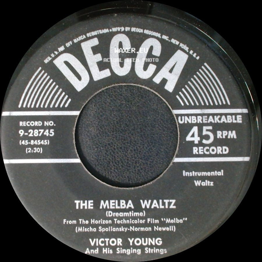 Victor Young And His Singing Strings - Hi-Lili, Hi-Lo / The Melba Waltz side B