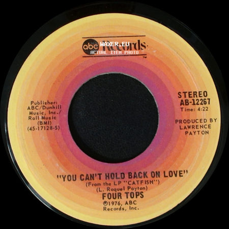 Four Tops - You Can't Hold Back On Love / Strung Out For Your Love side A