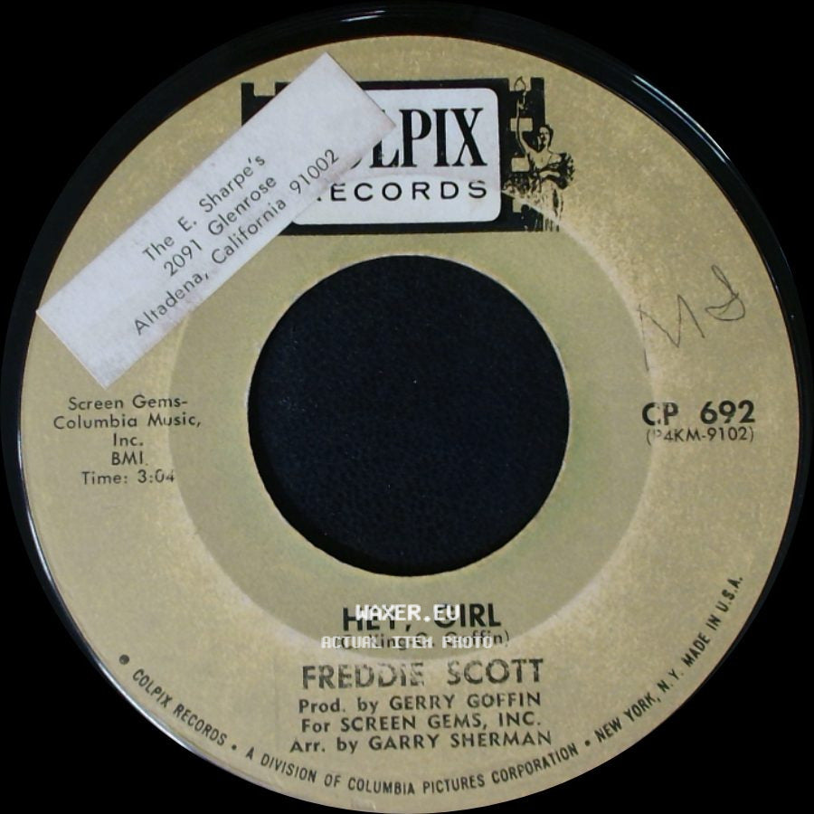 Freddie Scott - Hey, Girl / The Slide side A