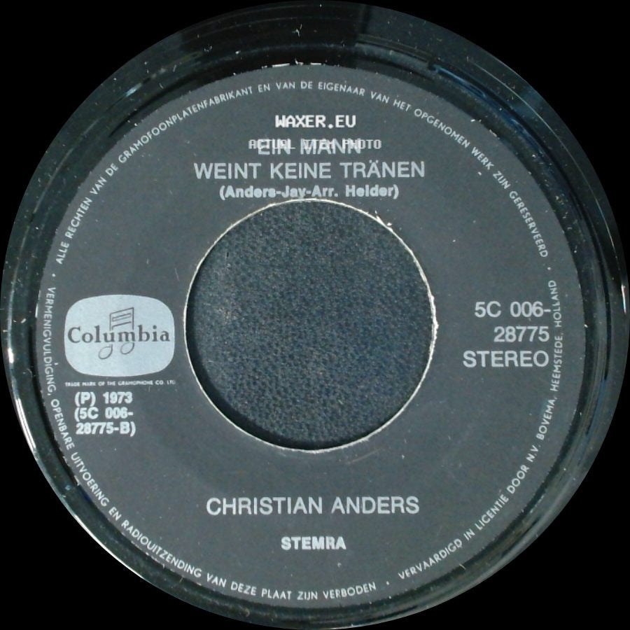 Christian Anders - Ein Mann Weint Keine Tränen / Du Gehörst Zu Mir side A