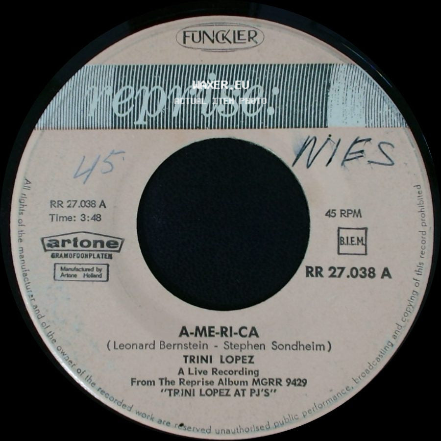 Trini Lopez - A-Me-Ri-Ca / If I Had A Hammer side A