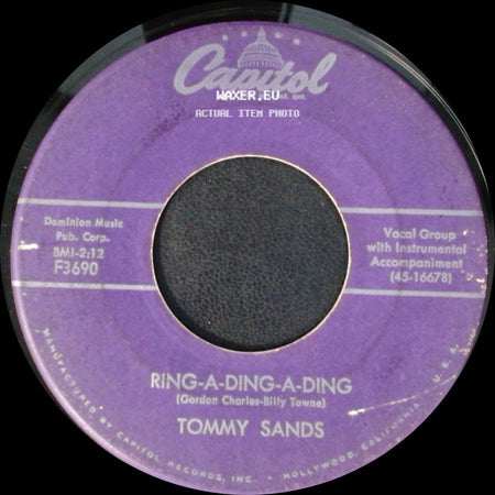 Tommy Sands - Ring-A-Ding-A-Ding / My Love Song side A