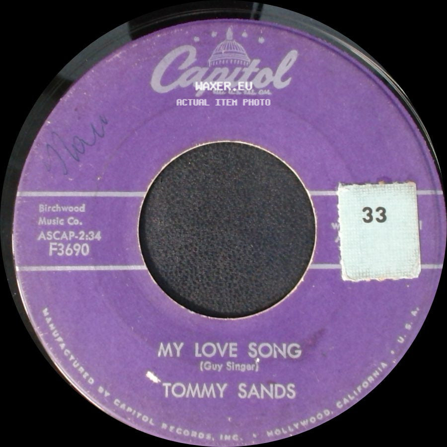 Tommy Sands - Ring-A-Ding-A-Ding / My Love Song side B