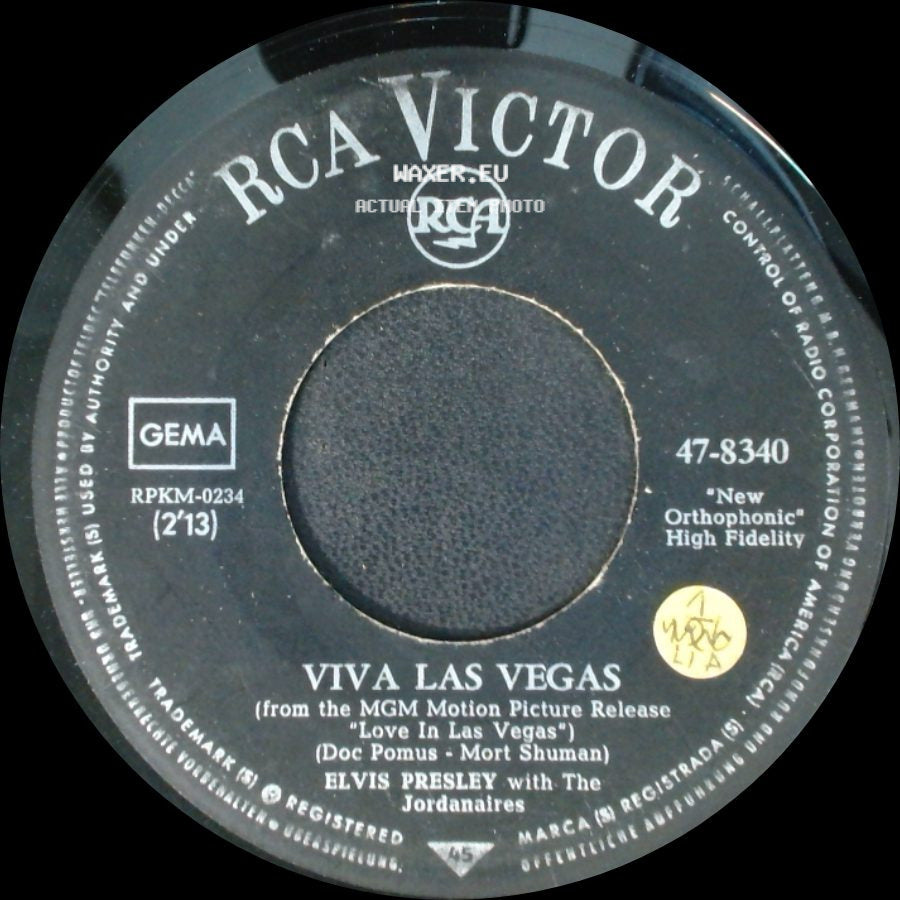 Elvis Presley With The Jordanaires / Elvis Presley - Viva Las Vegas / What'd I Say side A
