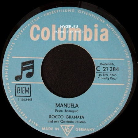 Rocco Granata Und Sein Quintetto Italiano - Manuela / Marina side A