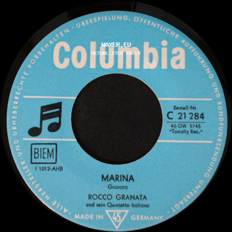 Rocco Granata Und Sein Quintetto Italiano - Manuela / Marina side B