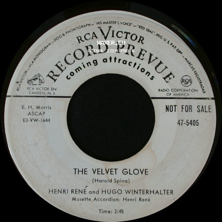 Henri René And Hugo Winterhalter / Hugo Winterhalter And Henri René - The Velvet Glove / Elaine side A