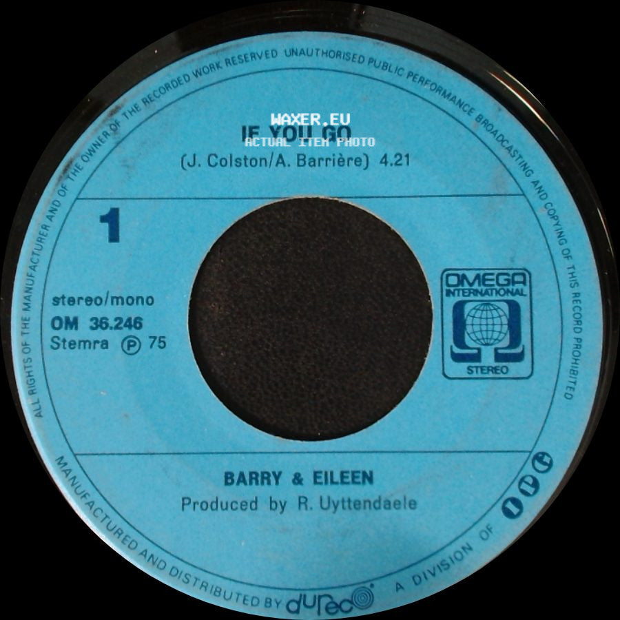 Barry & Eileen - Mama, Don't Leave Me / If You Go side B