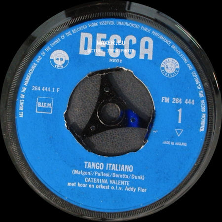 Caterina Valente - Tango Italiano / Gondoli, Gondola side A