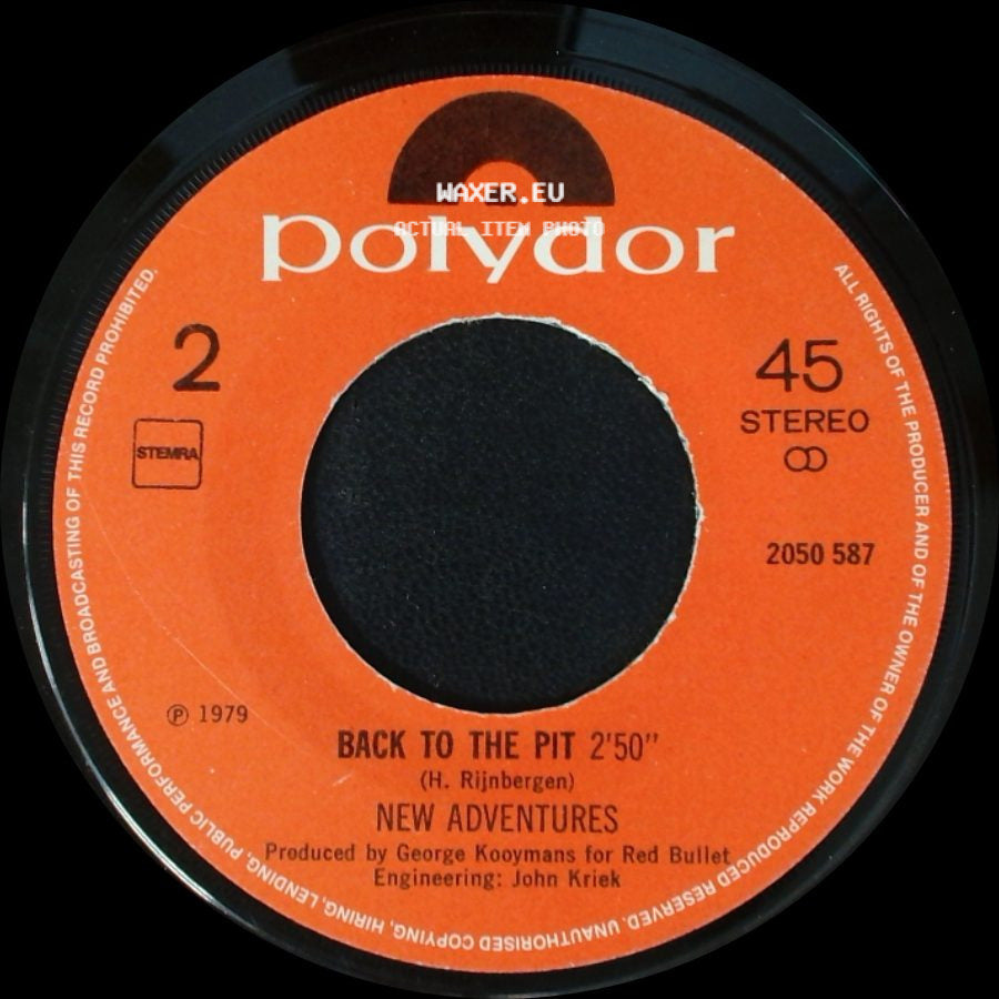 New Adventures - Come On / Back To The Pit side B