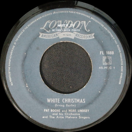 Pat Boone And Mort Lindsey And His Orchestra And The Artie Malvern Singers - White Christmas / Jingle Bells side A
