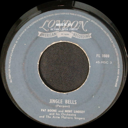 Pat Boone And Mort Lindsey And His Orchestra And The Artie Malvern Singers - White Christmas / Jingle Bells side B