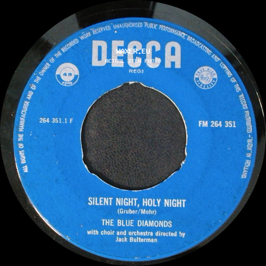 The Blue Diamonds - Silent Night, Holy Night / Mary's Boy Child side A