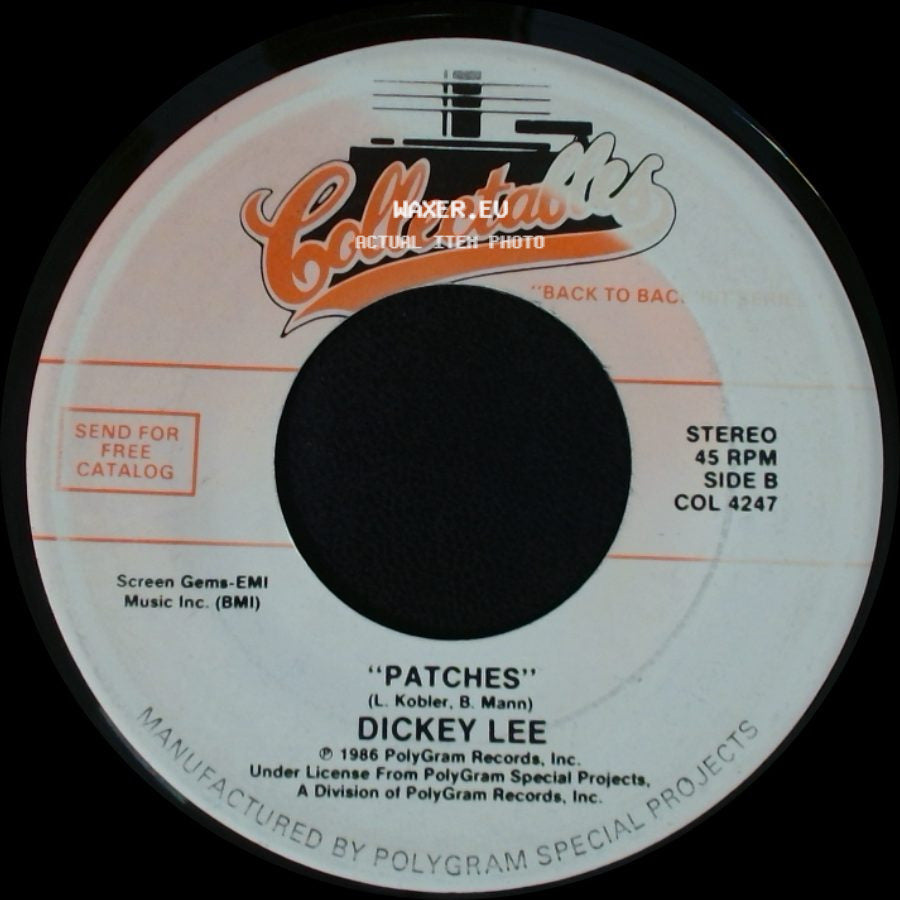 The Angels / Dickey Lee - My Boy Friend's Back / Patches side B
