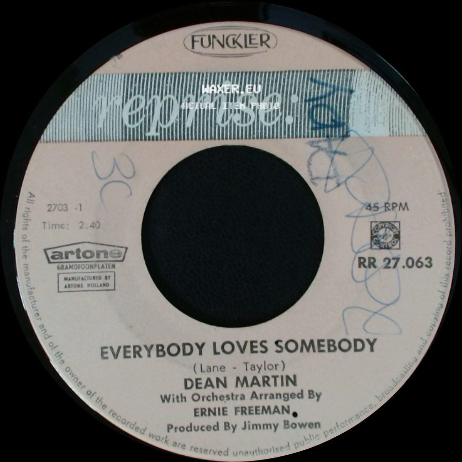 Dean Martin - Everybody Loves Somebody / A Little Voice side A
