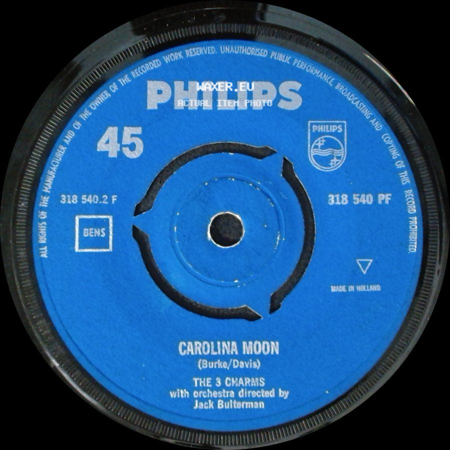 The 3 Charms - Carolina Moon / Will You Love Me Tomorrow side A