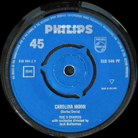 The 3 Charms - Carolina Moon / Will You Love Me Tomorrow side A