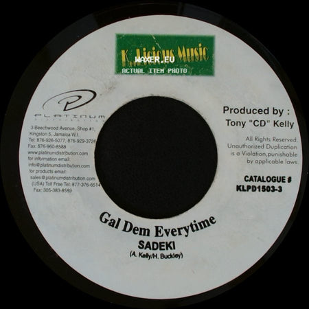 Sadeki - Buy Out / Gal Dem Everytime side B