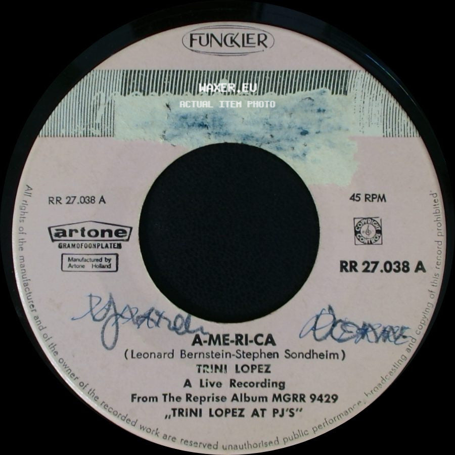 Trini Lopez - If I Had A Hammer / A-Me-Ri-Ca side B