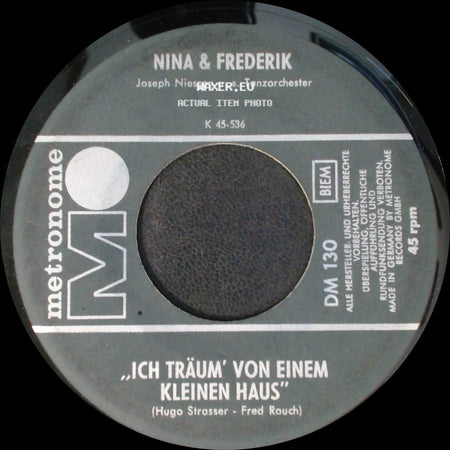 Nina & Frederik - "Listen To The Ocean" / Ich Träum' Von Einem Kleinen Haus side B