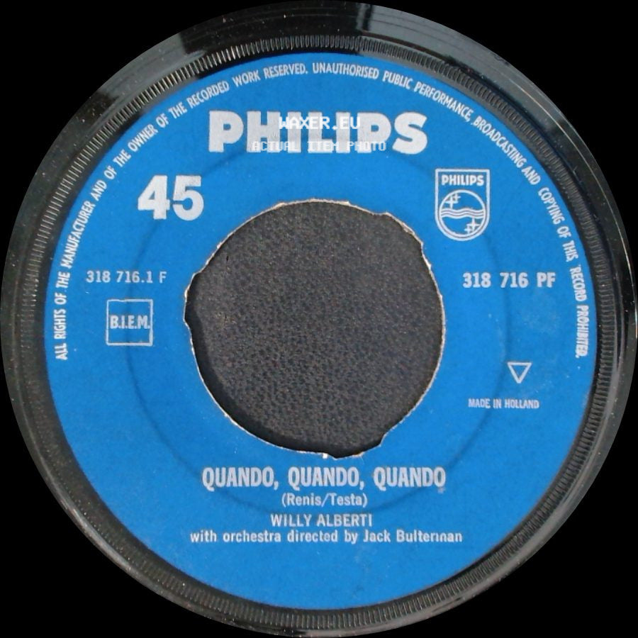 Willy Alberti - Bambina, Bambina / Quando, Quando, Quando side B